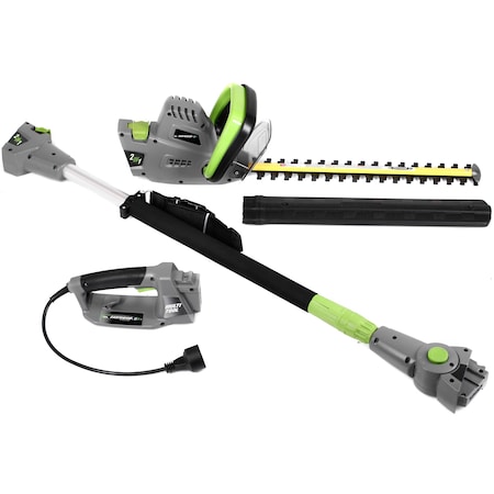 Earthwise Corded 4.5 Amp 2-in-1 Convertible Pole Hedge Trimmer CVPH43018